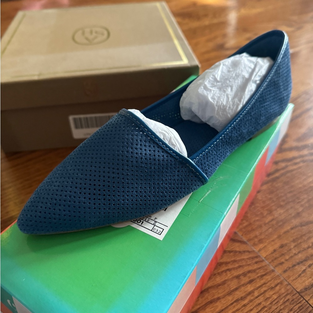 Charles by Charles David blue suede flats. New in box, size 9